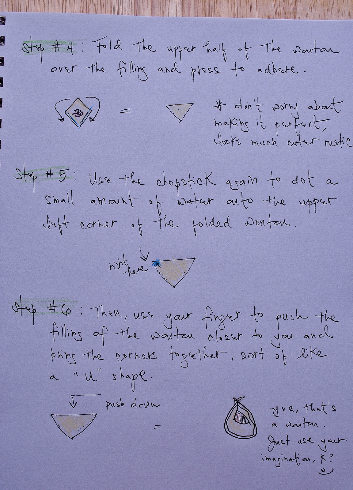 How to fold a wonton